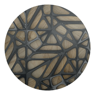 Mata na podłogę pod krzesło okrągła Ażurowa struktura