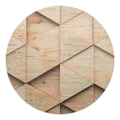 Mata pod krzesło okrągła Geometryczny wzór 3D