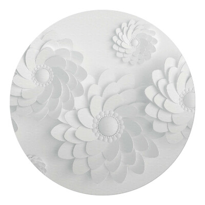 Podkładka pod krzesło okrągła Kwiatowe spirale