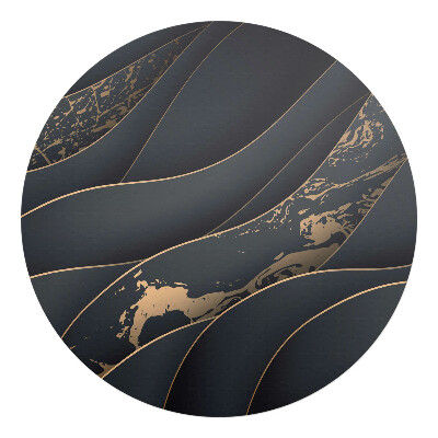 Podkładka pod krzesło obrotowe okrągła Faliste linie z plamami