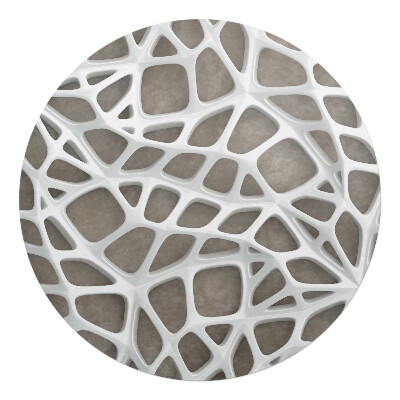Mata na podłogę pod krzesło okrągła Ażurowa struktura 3D