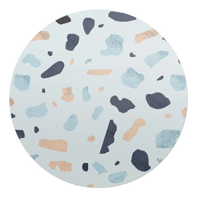 Mata pod fotel biurowy okrągła Abstrakcyjne plamy