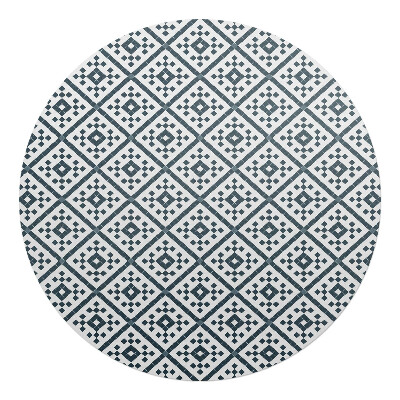 Mata pod krzesło okrągła Geometryczny wzór retro