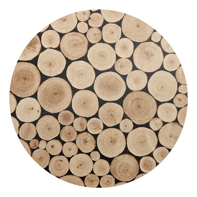 Podkładka pod krzesło obrotowe okrągła Drewniane kręgi