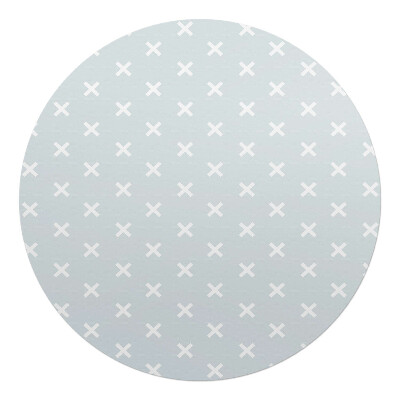 Podkładka pod krzesło obrotowe okrągła Krzyżyki na tle