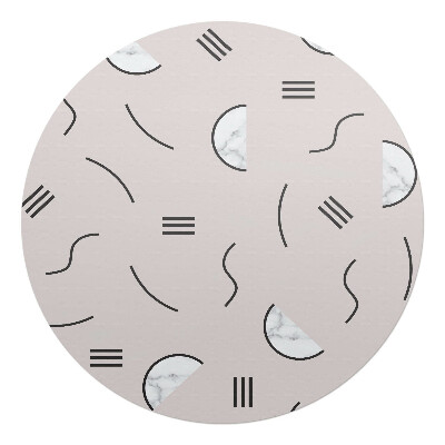 Podkładka pod krzesło okrągła Geometryczny wzór