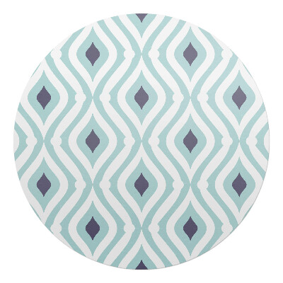 Mata pod fotel biurowy okrągła Geometryczny wzór retro