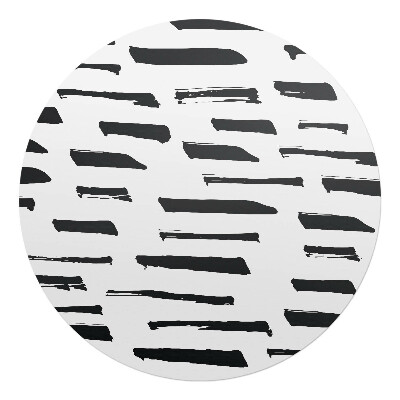 Mata na podłogę pod krzesło okrągła Pędzlowe linie