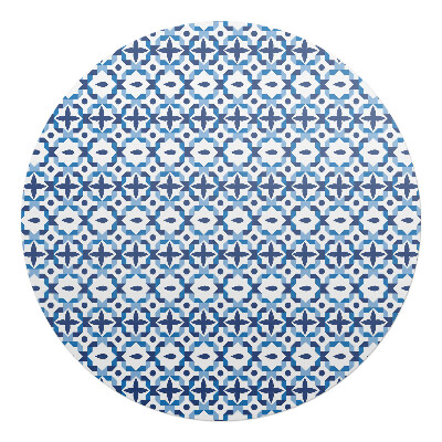 Podkładka pod krzesło obrotowe okrągła Geometryczny wzór retro