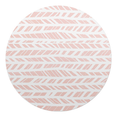 Podkładka pod krzesło okrągła Pastelowe liście