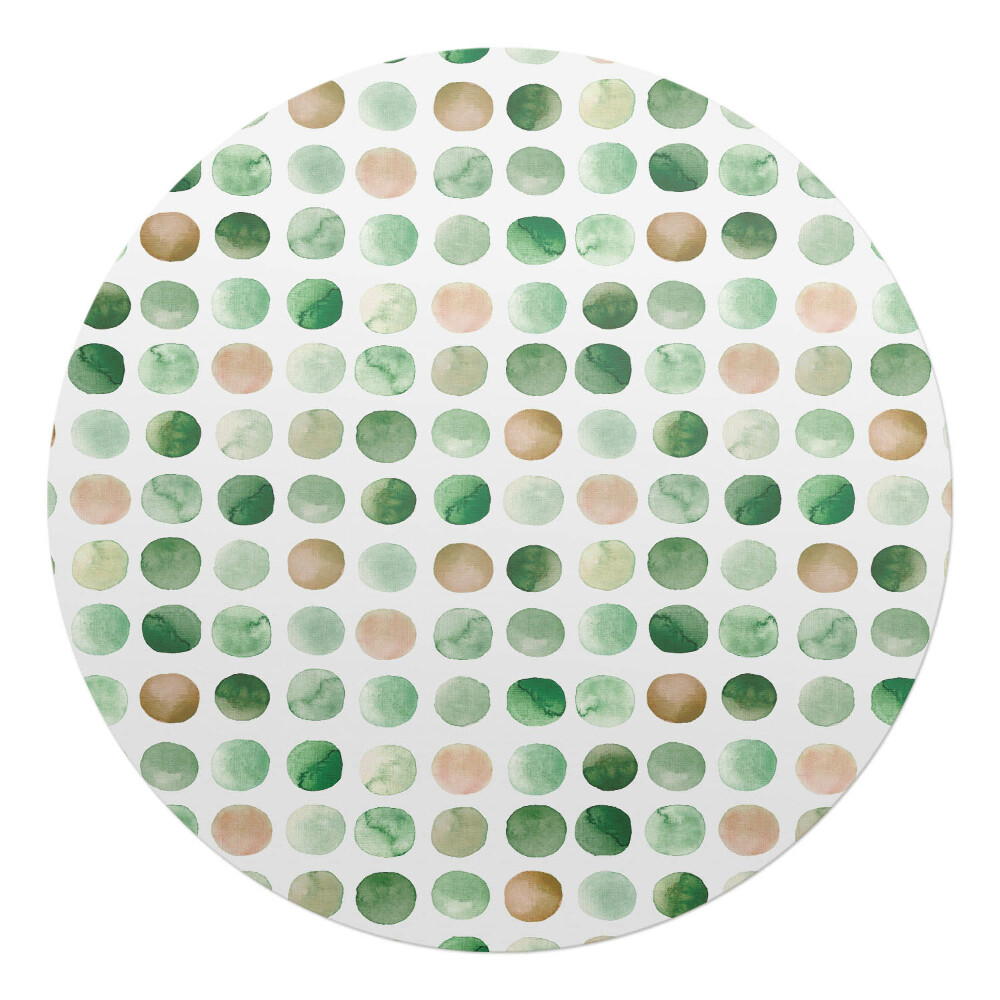 Mata pod fotel biurowy okrągła Akwarelowe kropki