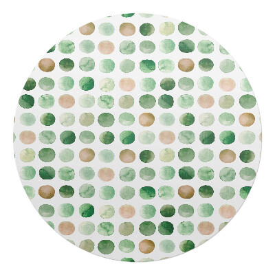 Mata pod fotel biurowy okrągła Akwarelowe kropki