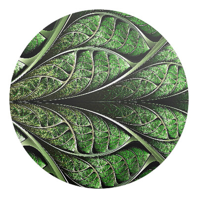Podkładka pod krzesło obrotowe okrągła Liściasty fraktal