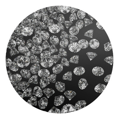 Mata pod fotel biurowy okrągła Lśniące diamenty