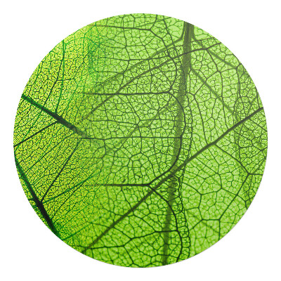 Mata na podłogę pod krzesło okrągła Liść w zbliżeniu