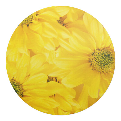 Podkładka pod krzesło obrotowe okrągła Kwiaty słoneczne