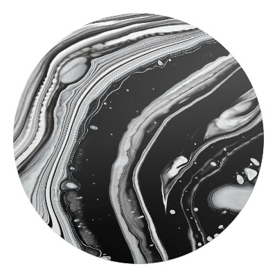 Mata na podłogę pod krzesło okrągła Abstrakcyjne fale