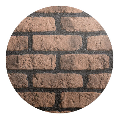 Mata na podłogę pod krzesło okrągła Ceglana ściana