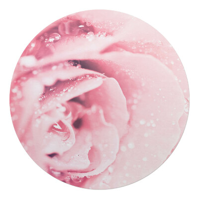 Podkładka pod krzesło okrągła Kwiat z kroplami