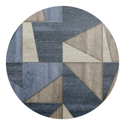 Podkładka pod krzesło okrągła Geometryczne trójkąty