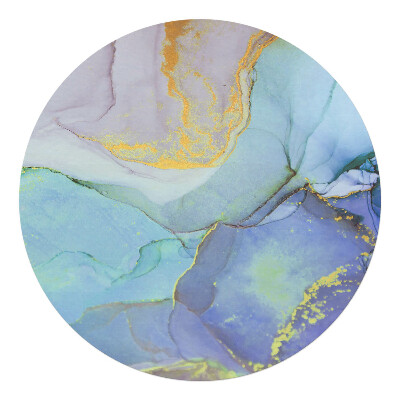 Mata pod krzesło okrągła Abstrakcyjna akwarela