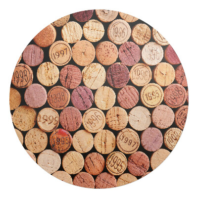Podkładka pod krzesło okrągła Kolekcja korków wina