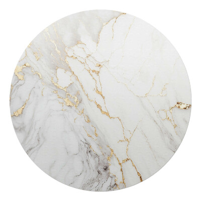 Mata na podłogę pod krzesło okrągła Marmurowe żyłki