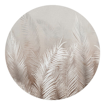 Mata pod krzesło okrągła Liście palmowe tło