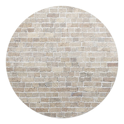 Podkładka pod krzesło okrągła Ceglana ściana retro