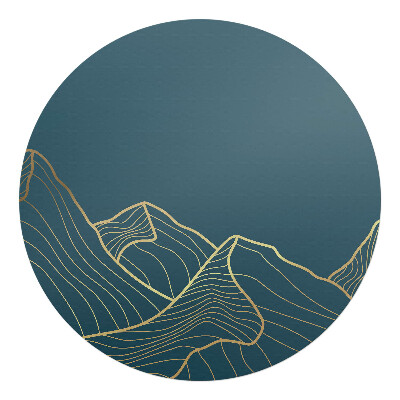 Podkładka pod krzesło obrotowe okrągła Górskie linie artystyczne