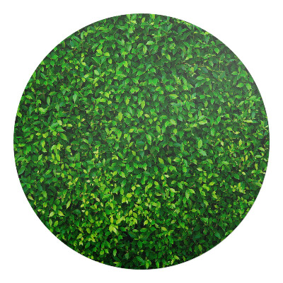 Mata na podłogę pod krzesło okrągła Liściasta ściana natury