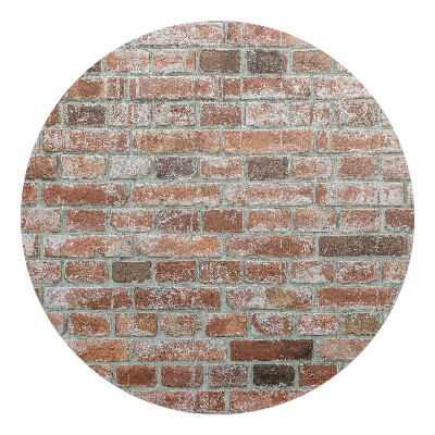 Podkładka pod krzesło okrągła Ceglana ściana retro