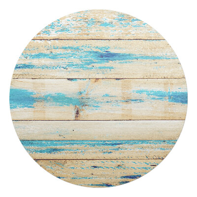 Podkładka pod krzesło obrotowe okrągła Drewniane deski vintage