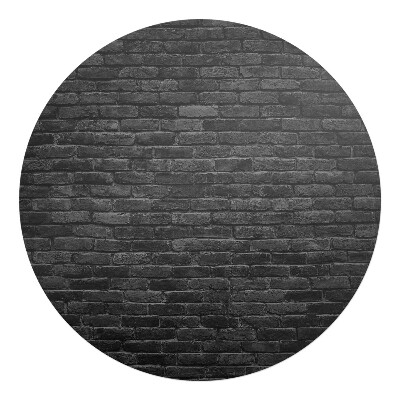 Mata na podłogę pod krzesło okrągła Ceglana ściana