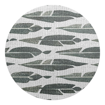 Podkładka pod krzesło okrągła Abstrakcyjne liście