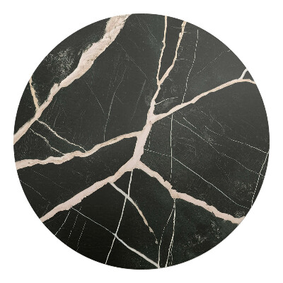 Mata pod fotel biurowy okrągła Marmurowe żyłki