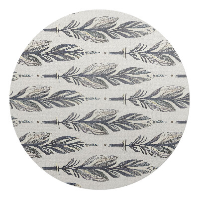 Mata na podłogę pod krzesło okrągła Pióra w układzie poziomym