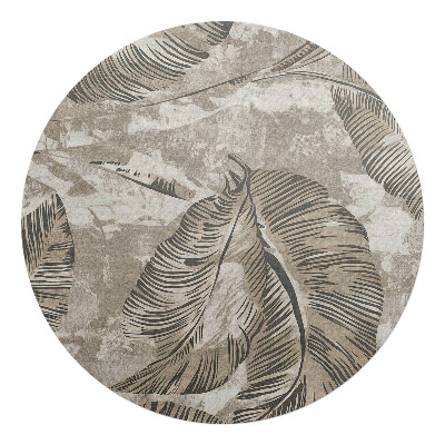 Podkładka pod krzesło okrągła Liście na płótnie