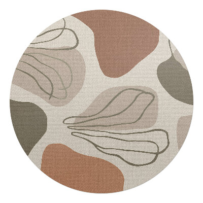 Podkładka pod krzesło okrągła Abstrakcyjne linie