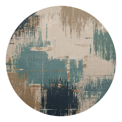 Mata na podłogę pod krzesło okrągła Abstrakcyjna tekstura