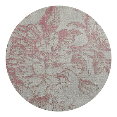 Mata pod krzesło okrągła Kwiatowy ornament retro