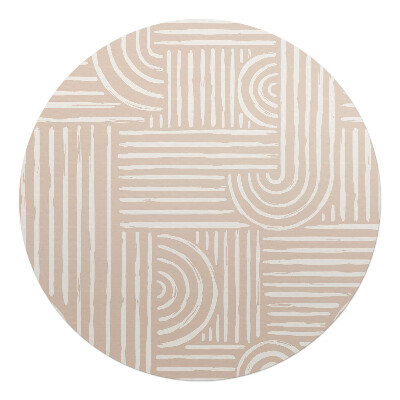 Podkładka pod krzesło obrotowe okrągła Geometryczne linie