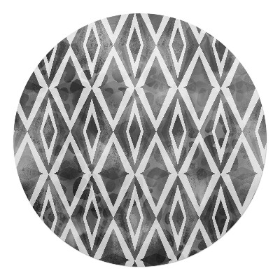 Mata pod fotel biurowy okrągła Geometryczny wzór retro