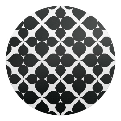 Mata pod krzesło okrągła Geometryczny wzór kwiatowy