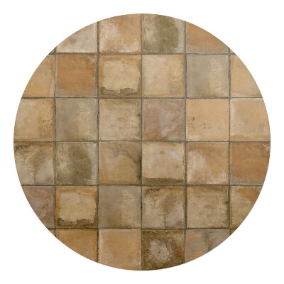 Podkładka pod krzesło obrotowe okrągła Rustykalne kafelki