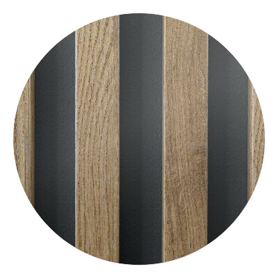 Mata na podłogę pod krzesło okrągła Drewniane lamele