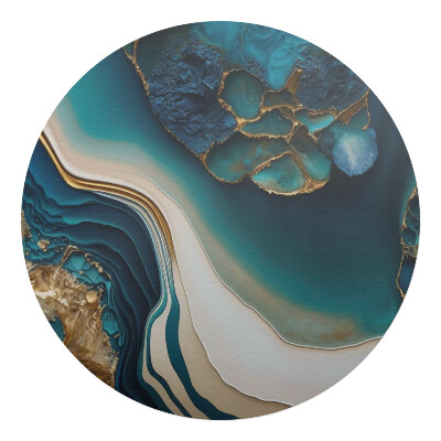 Podkładka pod krzesło okrągła Abstrakcyjna fala