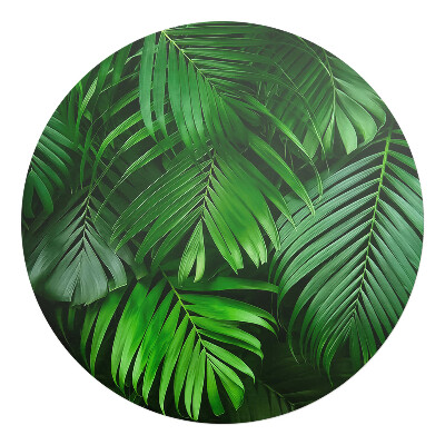 Podkładka pod krzesło okrągła Liście palmowe tło