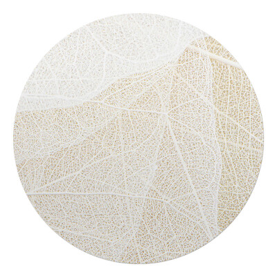Podkładka pod krzesło okrągła Liść w delikatnym wzorze