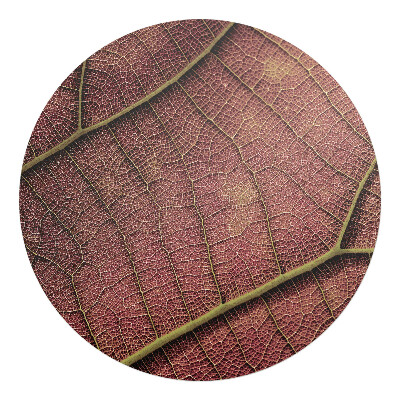 Mata na podłogę pod krzesło okrągła Struktura liścia